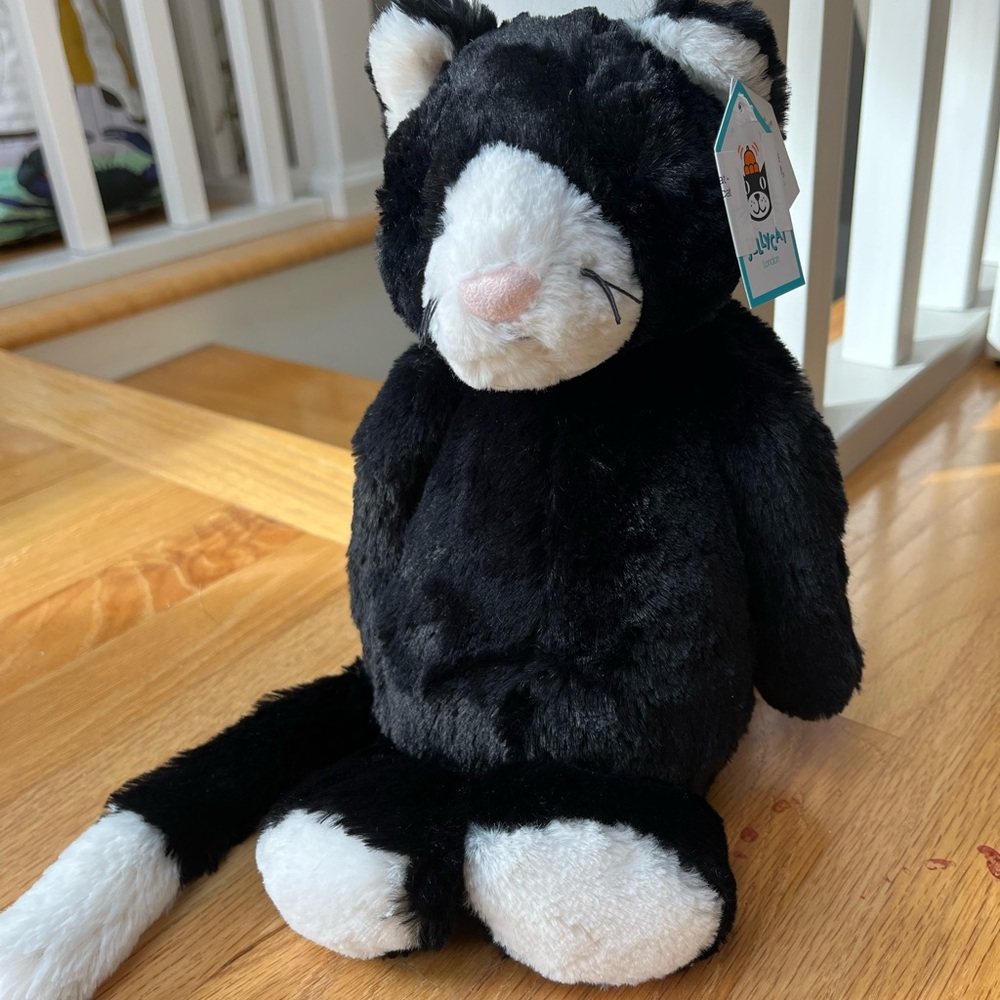Jellycat Medium Bashful Black and White Cat